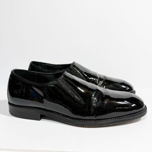 Blacker Stanley Blacker Black Patent Leather Men’s Shoes Size 10 Made In Italy